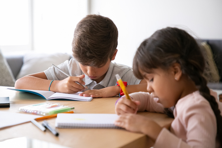 Kids Doing their Homework 